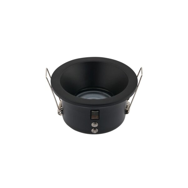 Spot encastré intemporel noir GU10 Ø8,5cm rond