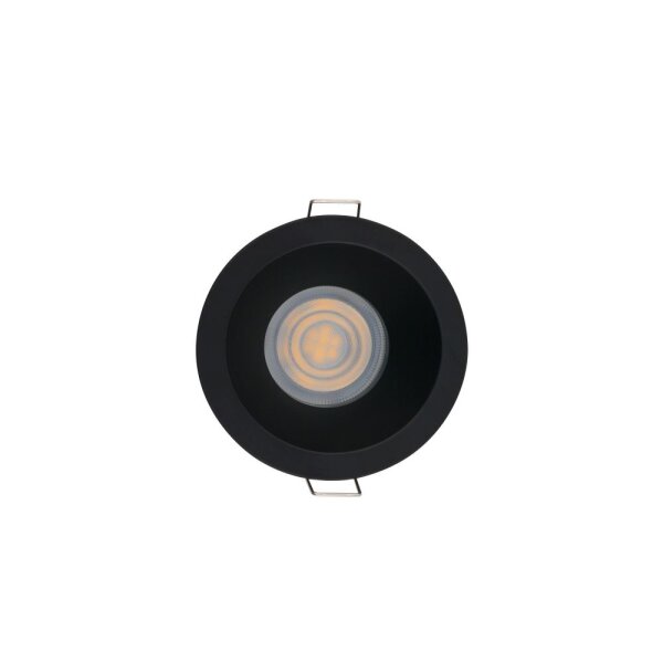 Spot encastré intemporel noir GU10 Ø8,5cm rond