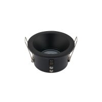 Spot encastré intemporel noir GU10 Ø8,5cm rond