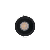 Spot encastré intemporel noir GU10 Ø8,5cm rond
