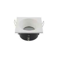 Spot encastr&eacute; blanc aluminium L:8,5cm GU10 Intemporel