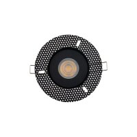 Luminaire encastré noir métal verre GU10...