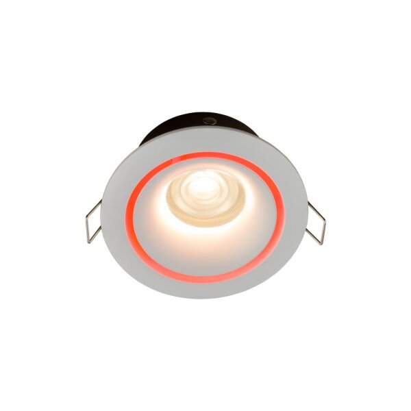 Luminaire encastré aluminium verre Ø8,5cm anneaux colorés
