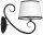 Applique murale avec abat-jour Blanc Noir Classique