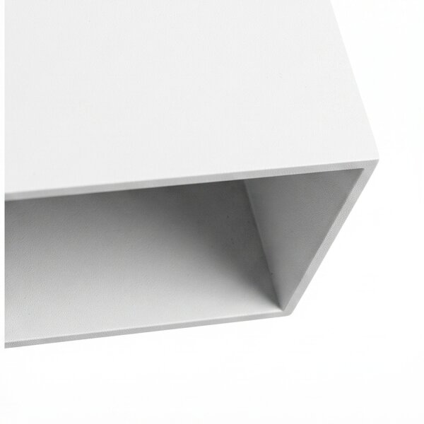 Spot à poser blanc aluminium 2 flammes