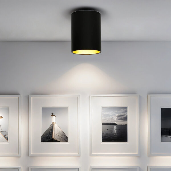 Spot EYE noir or plafond lampe dentrée