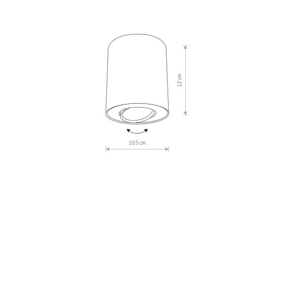 Spot MILENA noir lampe discrète pour couloir et cage descalier