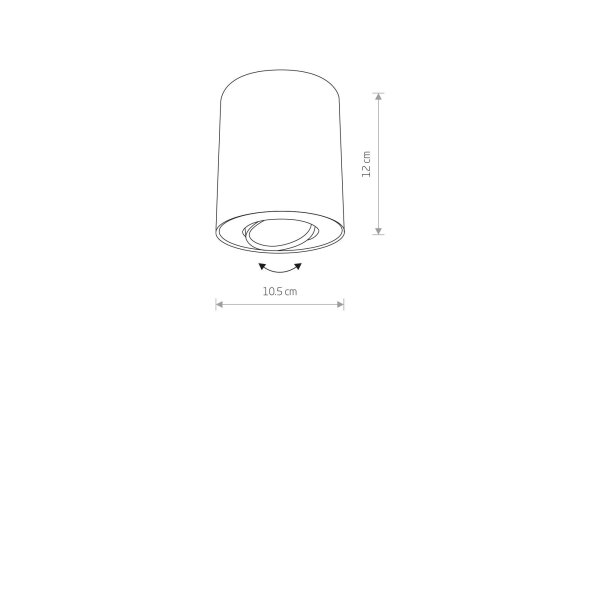 Spot discret blanc MILENA plafond couloir escalier lampe