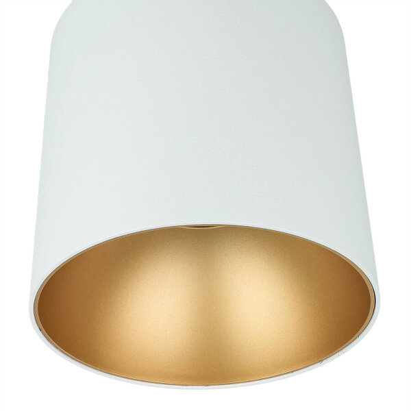 Spot de plafond rond en métal blanc or GU10 POINT