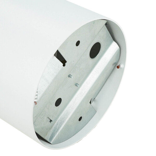 Spot de plafond blanc métal accentué Ø12,7cm GU10
