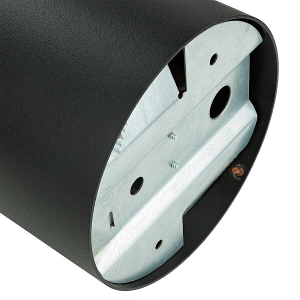 Spot de plafond rond en noir argenté Ø12,7cm