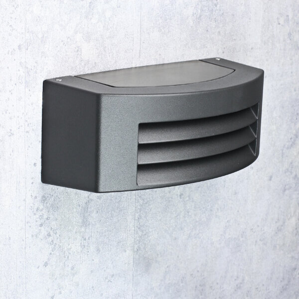 Applique murale dextérieur moderne en gris avec lamelles