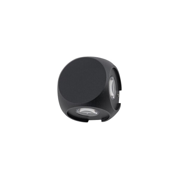 Applique LED IP54 noire 4-flmg Lampe ALESSIO