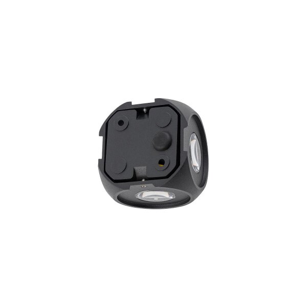 Applique LED IP54 noire 4-flmg Lampe ALESSIO