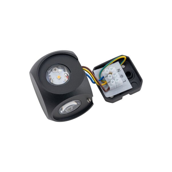 Applique LED IP54 noire 4-flmg Lampe ALESSIO
