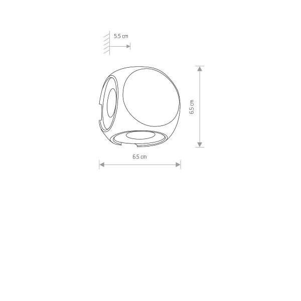 Applique LED IP54 noire 4-flmg Lampe ALESSIO