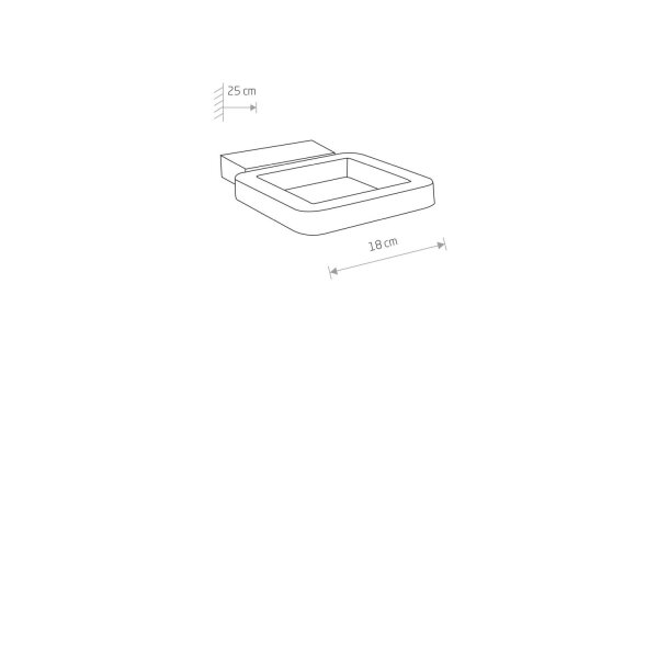 Applique LED noire Alu IP54 Lampe ALESSIA