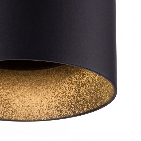 Applique murale LED ronde dextérieur Up Down noire Ø17cm