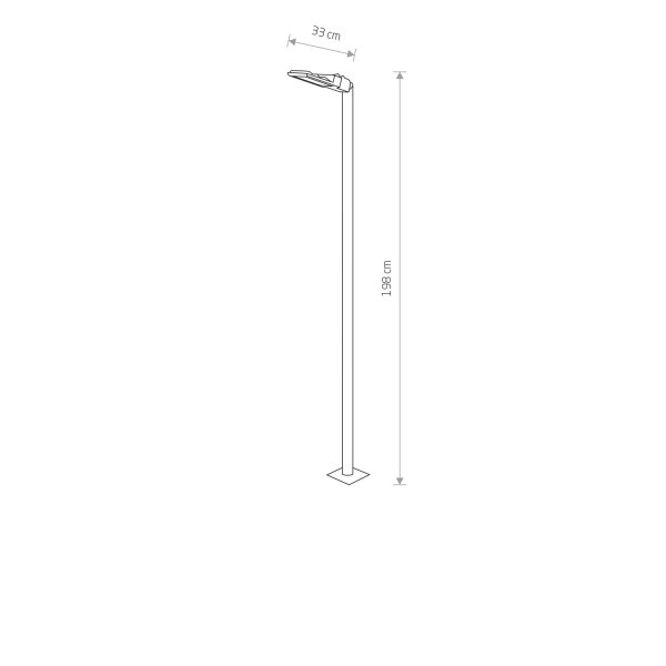 Lampadaire extérieur à LED Pathway