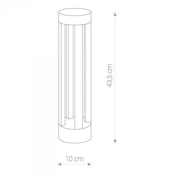 Lampadaire extérieur LED Gris Tepic