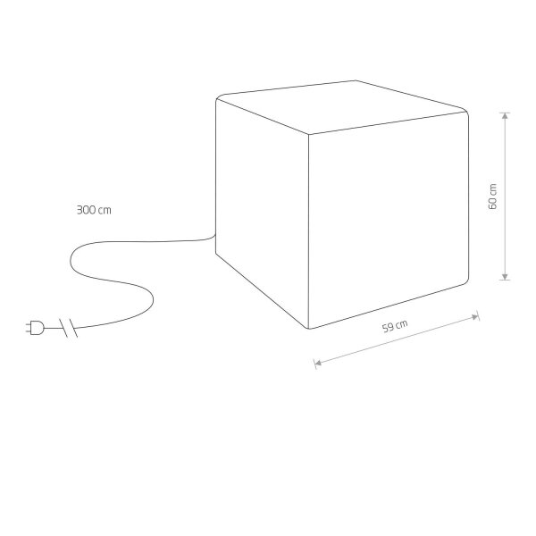 Cube lumineux CUMULUS IP44 blanc 60cm Lampe Lampe