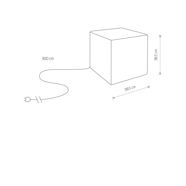 Cube lumineux de jardin blanc 38,5cm Lampe de décoration CUMULUS