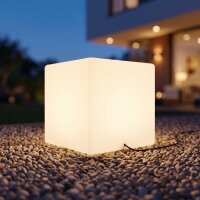 Cube lumineux de jardin blanc 38,5cm Lampe de...