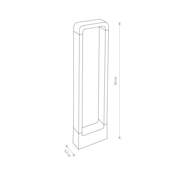 Lampadaire LED Noir Alu IP54 Lumière ALESSIA