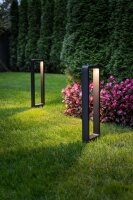 Lampadaire LED Noir Alu IP54 Lumière ALESSIA