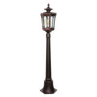 Lampadaire extérieur bronze antique ornement verre...