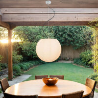 Suspension dextérieur Blanc rond Ø45cm
