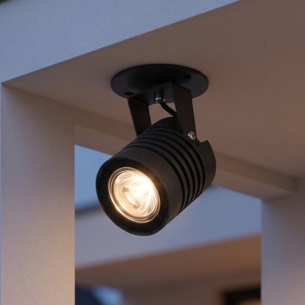 Projecteur à LED LIONEL noir Alu IP54 Lampe dextérieur