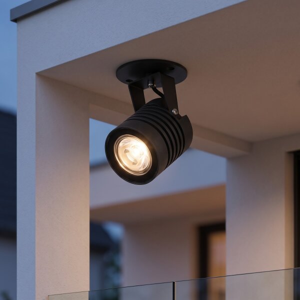 Projecteur à LED LIONEL noir Alu IP54 Lampe dextérieur