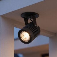 Projecteur à LED LIONEL noir Alu IP54 Lampe...
