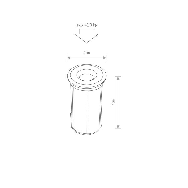 Lampe LED encastrée FIONA chrome aluminium IP67 Lampe