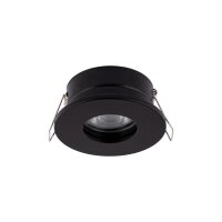 Spot encastré noir en aluminium Ø8,3cm rond...