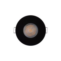 Spot encastré noir en aluminium Ø8,3cm rond...