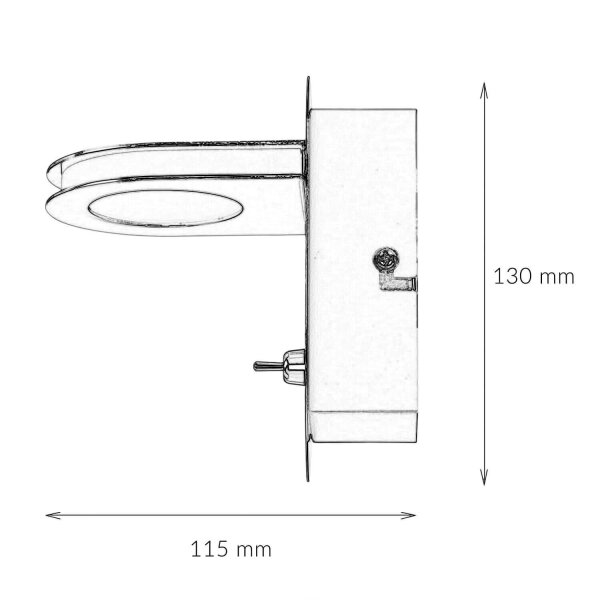 Applique LED salle de bain 4000 K blanc neutre chrome