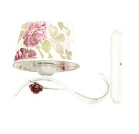Applique murale style rustique blanc tissu abat-jour...