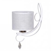 Applique murale Blanc Cristal Métal Tissu...