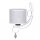 Applique murale Blanc Cristal Métal Tissu Abat-jour E27