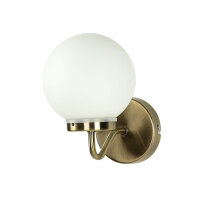 Petite lampe de salle de bain IP44 en bronze blanc...