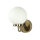 Petite lampe de salle de bain IP44 en bronze blanc Abat-jour sphérique