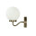 Petite lampe de salle de bain IP44 en bronze blanc Abat-jour sphérique