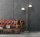 Lampadaire Or Antique Blanc Métal Verre 2 flammes
