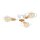 Plafonnier salon m&eacute;tal blanc cuivre 3 flmg