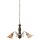 Lampe &agrave; suspendre rustique avec abat-jour en verre Bronze