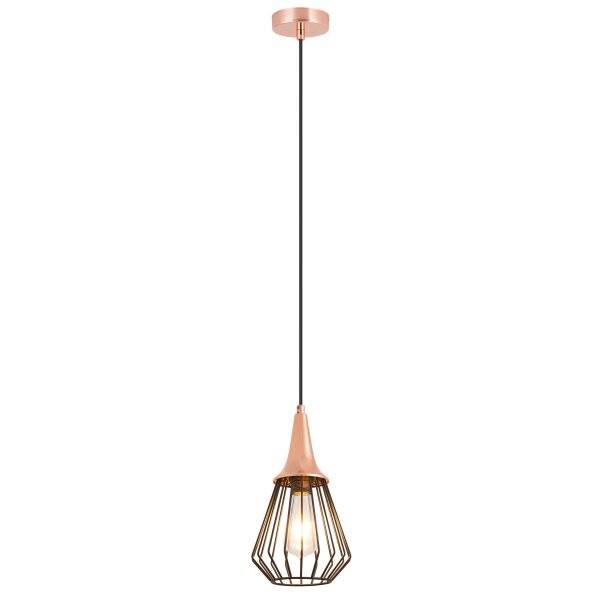 Lampe à suspendre en cuivre