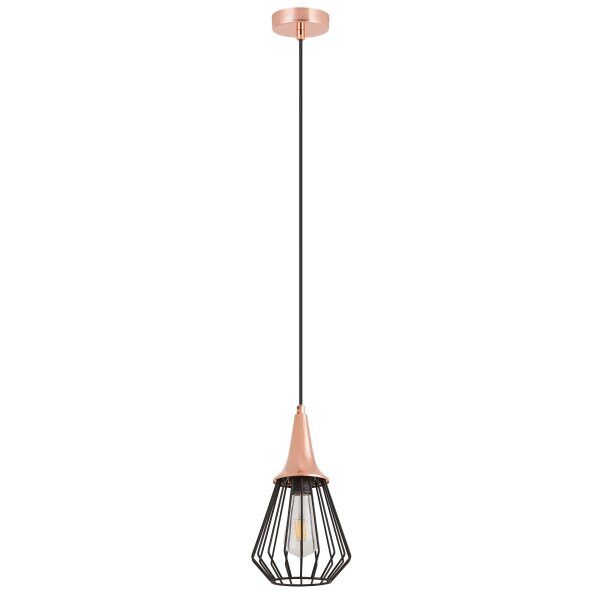 Lampe à suspendre en cuivre