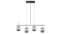 Lampe à LED suspendue Moderne en bronze noir 24W...